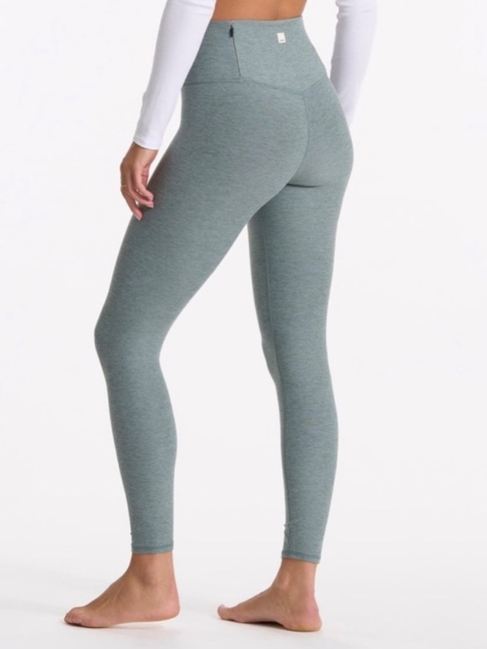 EUC Vuori Elevation stormy blue green heather leggings small s
